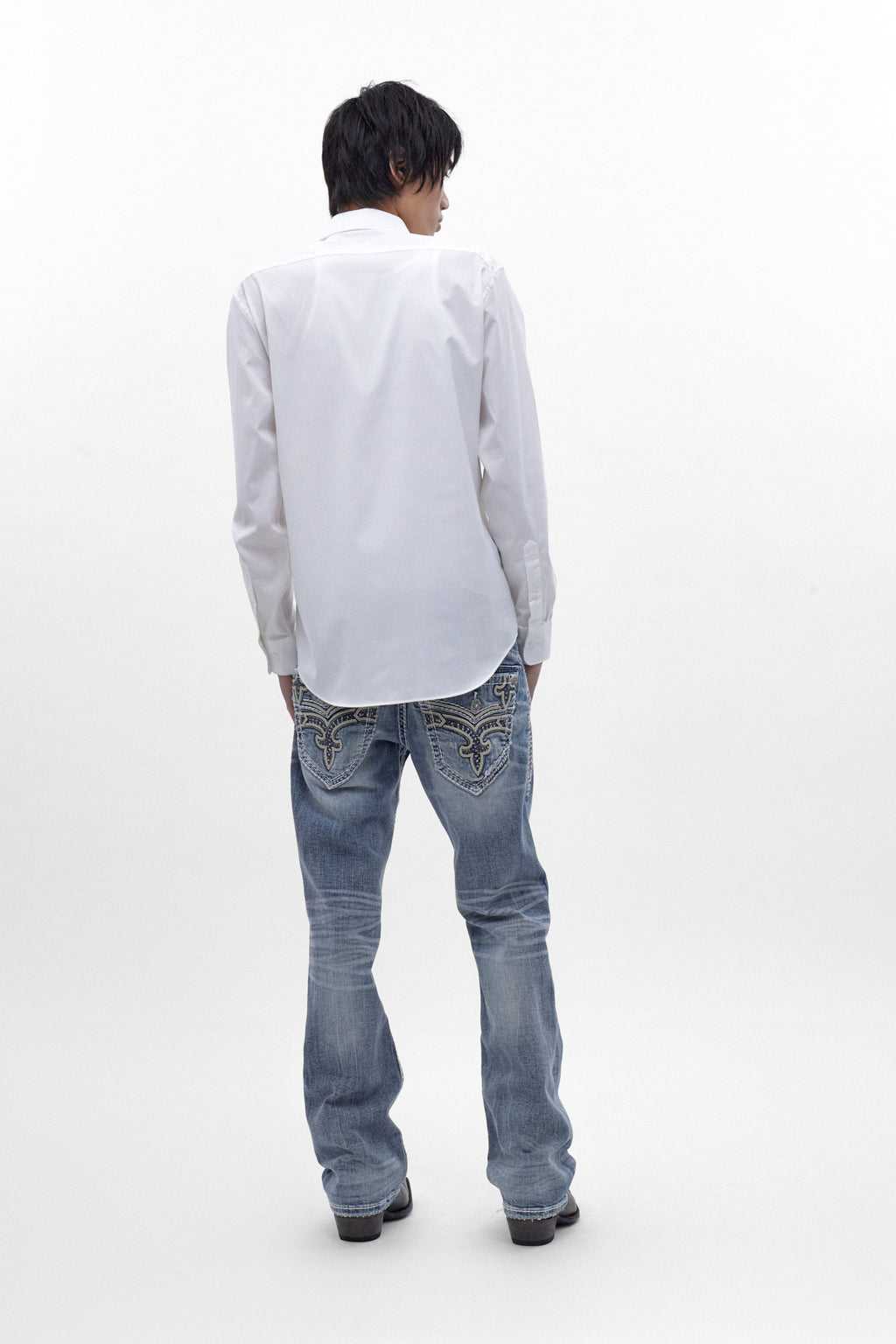 Flynn Bootcut Jeans in Light Blue - Rock Revival®