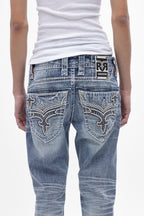 Flynn Bootcut Jeans in Light Blue - Rock Revival®