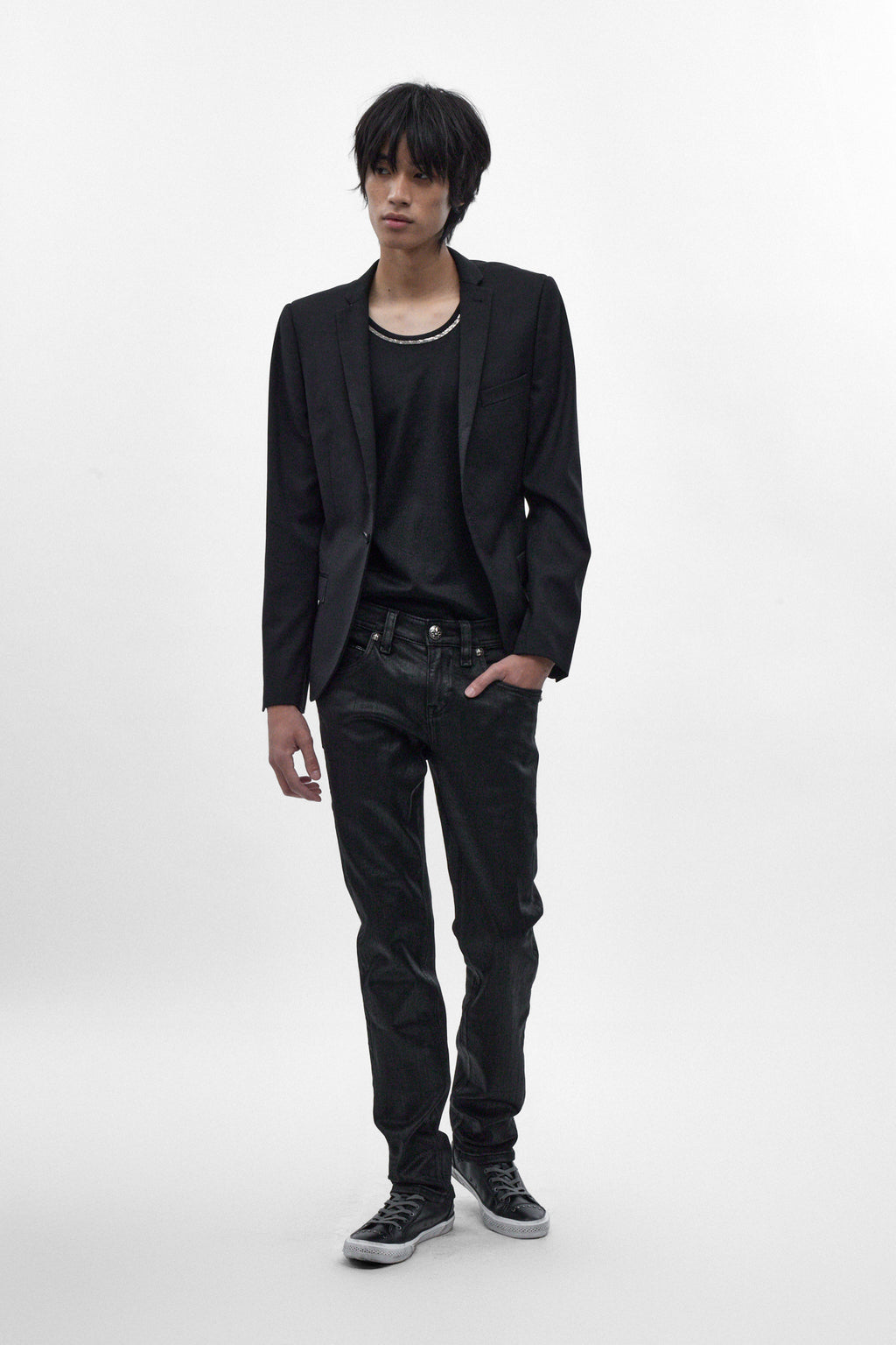 Gene Slim Jeans in Black Coating - Rock Revival®