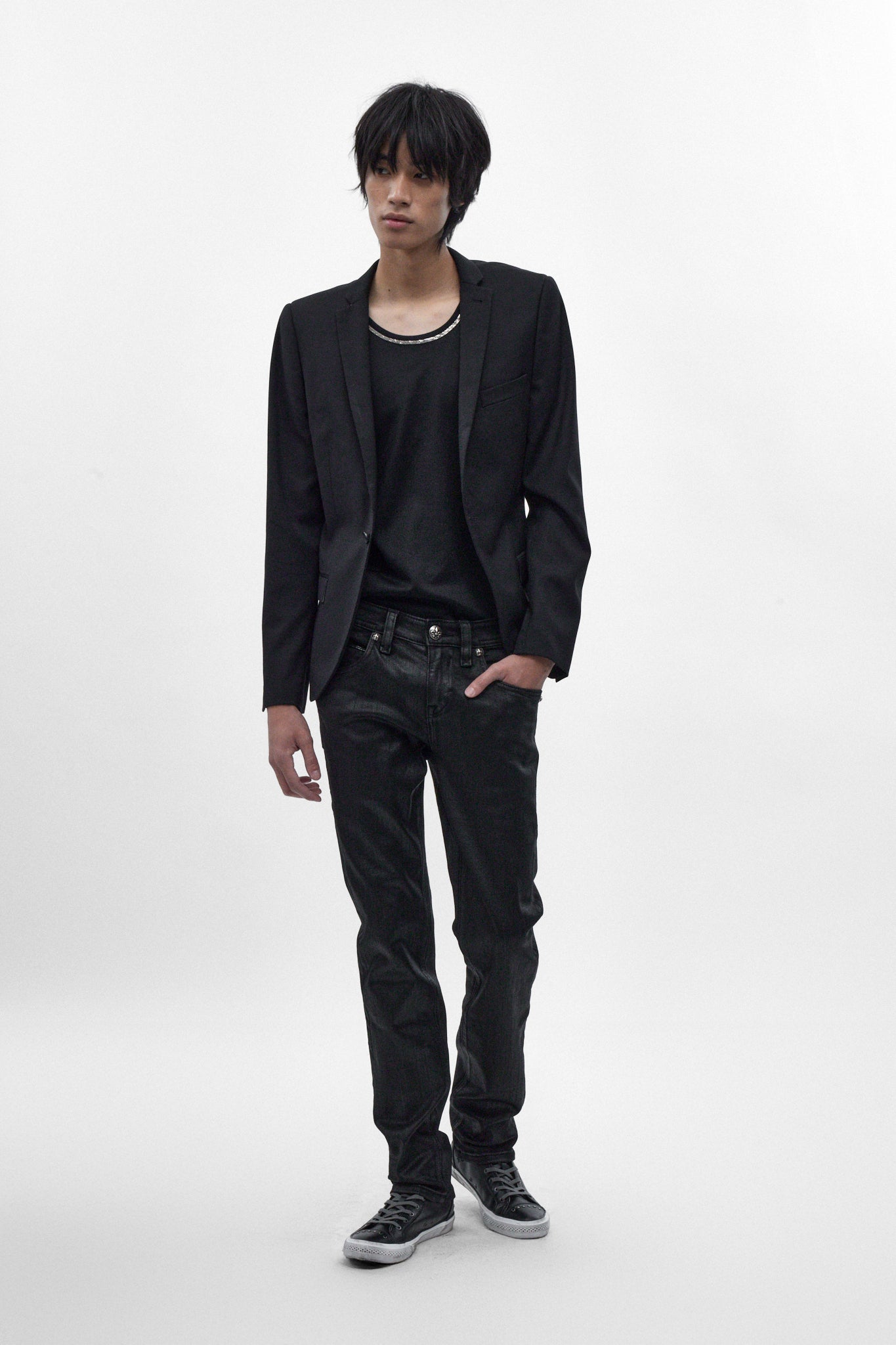 Gene Slim Jeans in Black Coating - Rock Revival®