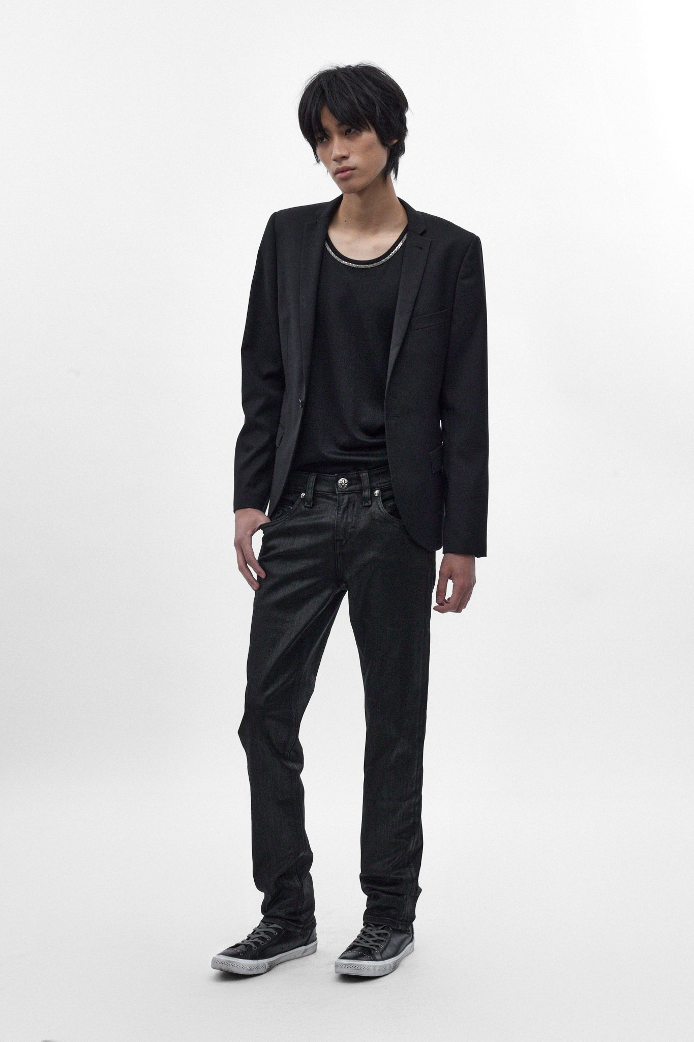 Gene Slim Jeans in Black Coating - Rock Revival®