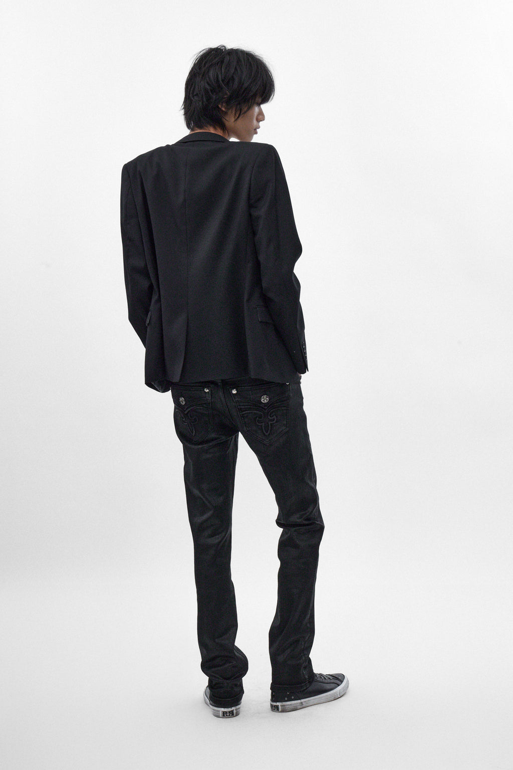 Gene Slim Jeans in Black Coating - Rock Revival®