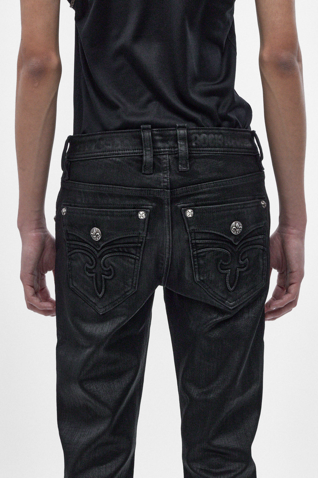 Gene Slim Jeans in Black Coating - Rock Revival®