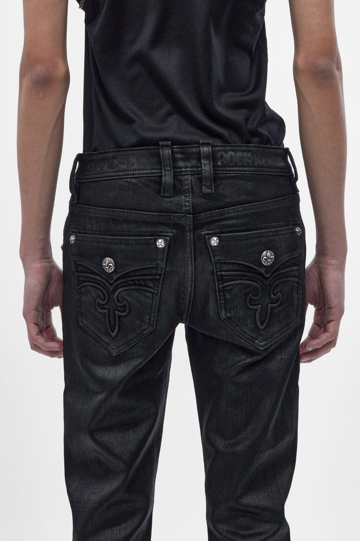 Gene Slim Jeans in Black Coating - Rock Revival®