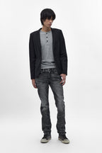 Gene Slim Jeans in Charcoal Black - Rock Revival®