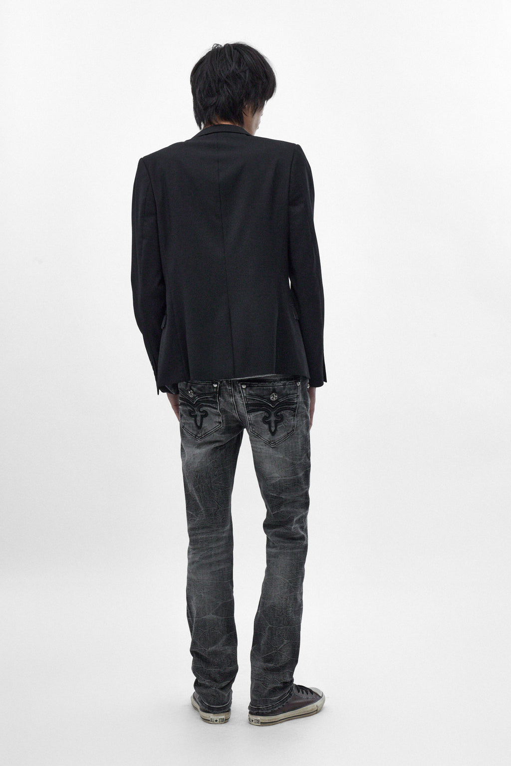 Gene Slim Jeans in Charcoal Black - Rock Revival®