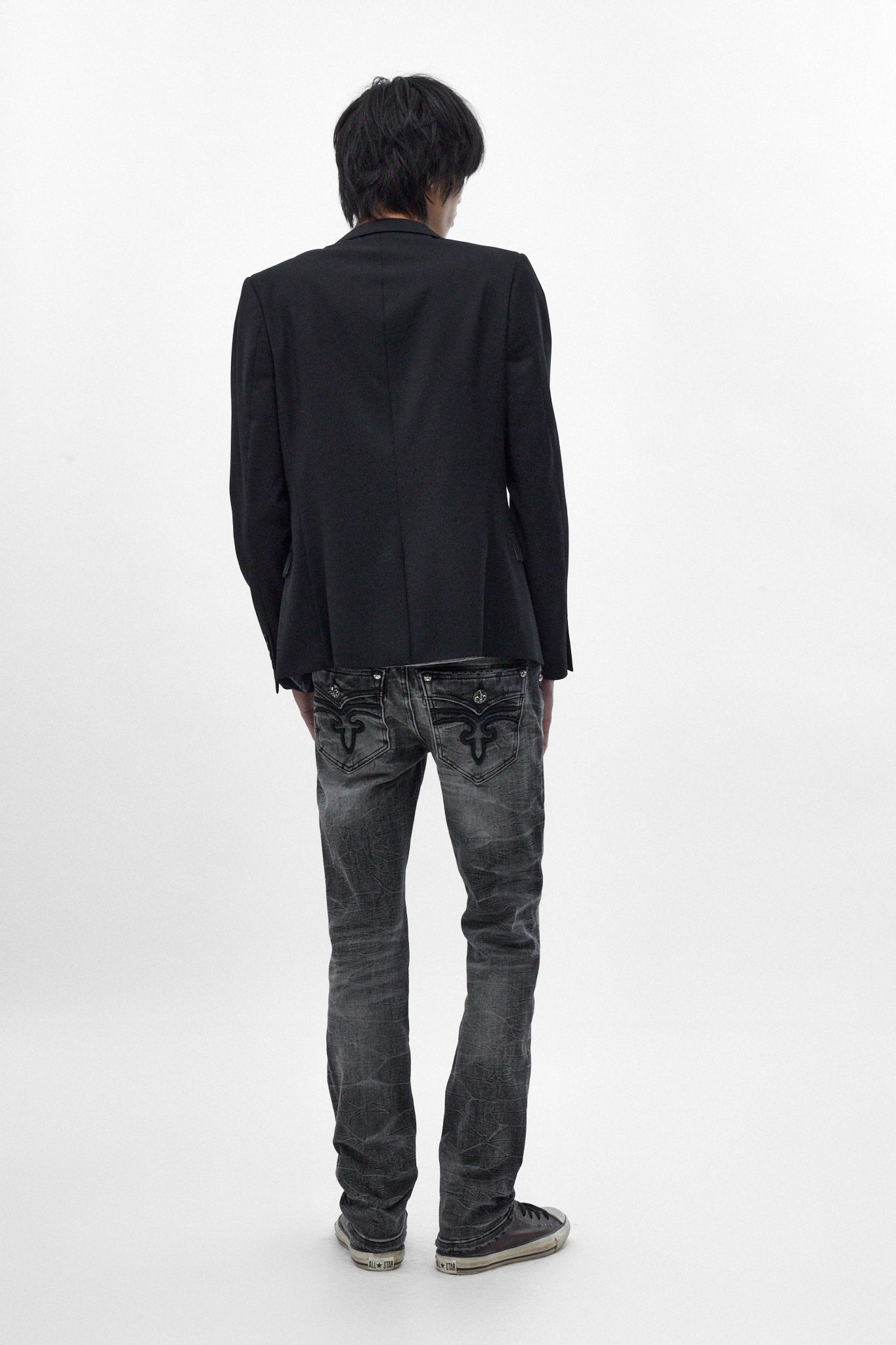 Gene Slim Jeans in Charcoal Black - Rock Revival®
