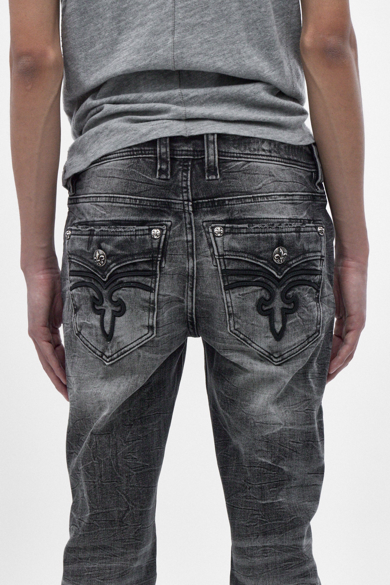 Gene Slim Jeans in Charcoal Black - Rock Revival®
