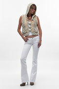 Gwen Super Low-Rise Jeans in White