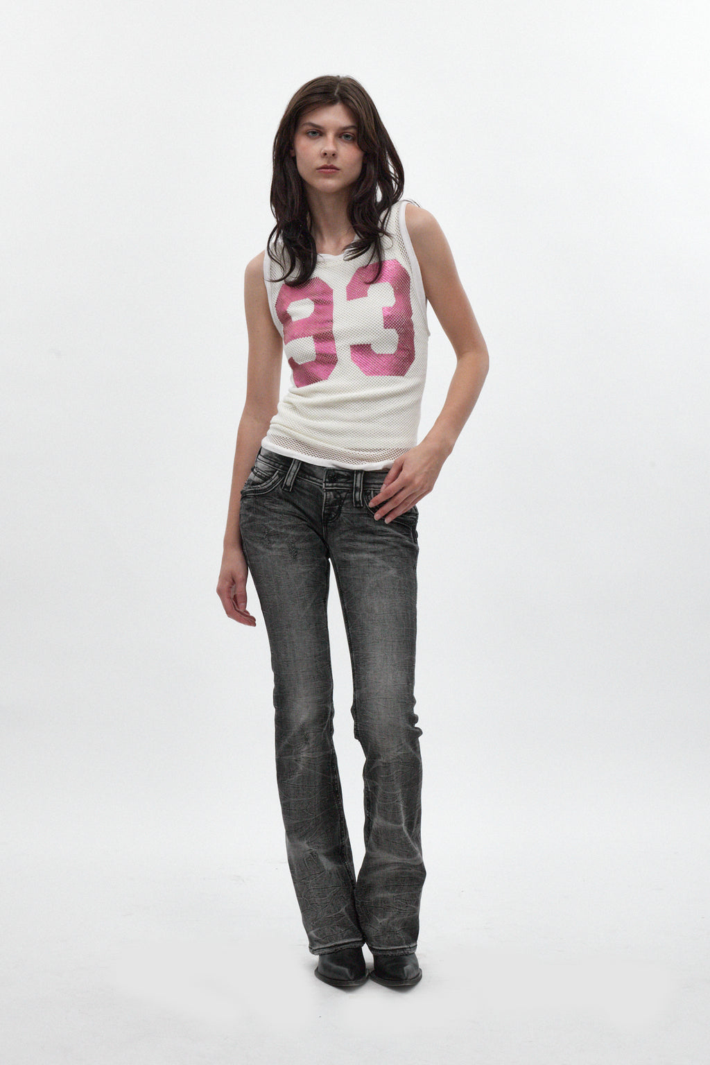 Gwen Super Low-Rise Bootcut in Black Dusk Fade - Rock Revival®
