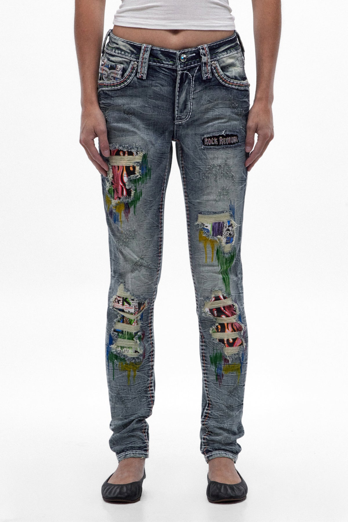 Jeans pitillo de tiro medio Harlow