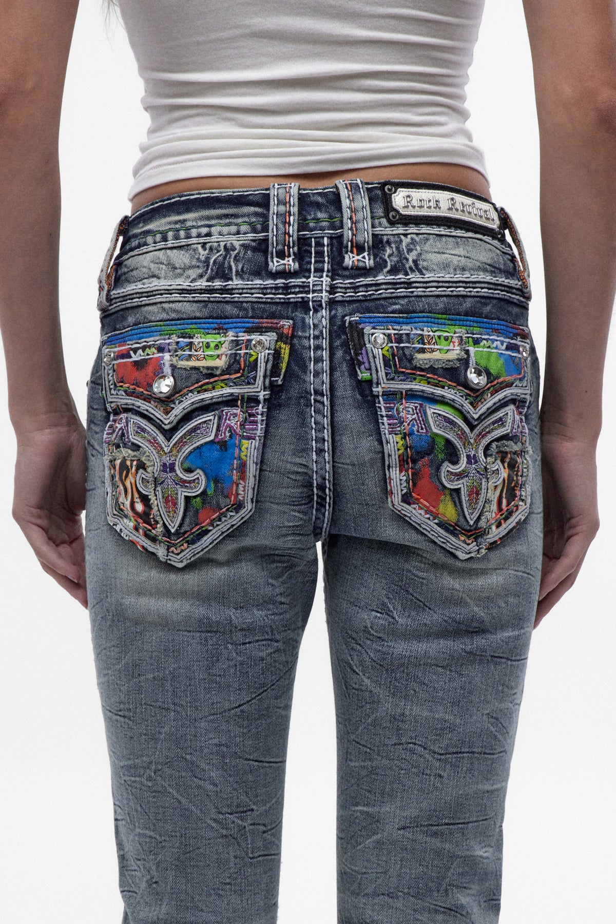 Jeans pitillo de tiro medio Harlow