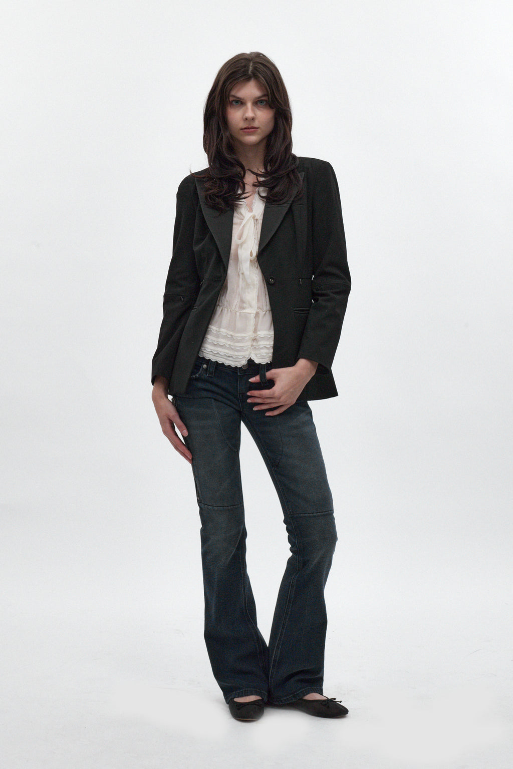 Heather Super Low-Rise Rocker Bootcut Jeans in Midnight Blue - Rock Revival®