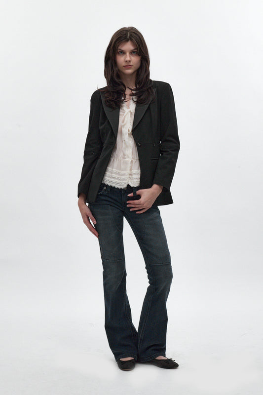 Heather Super Low-Rise Rocker Bootcut Jeans in Midnight Blue - Rock Revival®