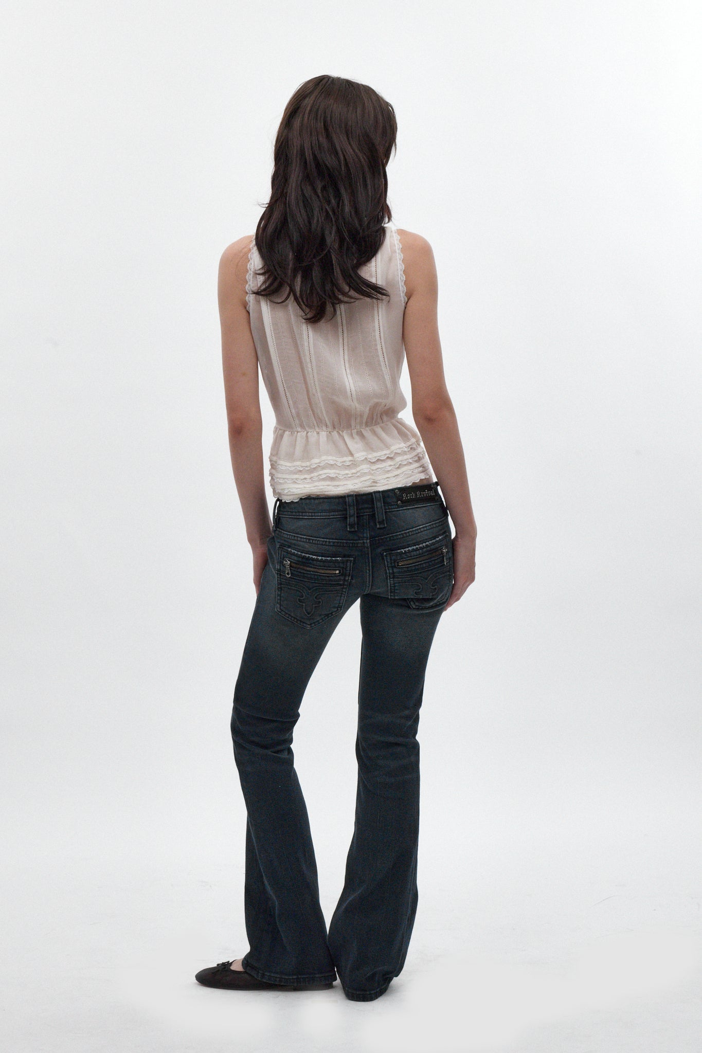 Heather Super Low-Rise Rocker Bootcut Jeans in Midnight Blue - Rock Revival®
