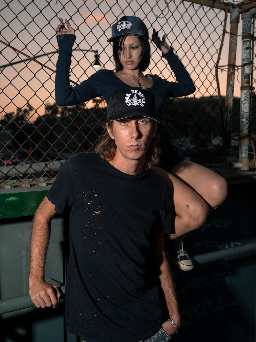 Rock Revival® Infernal Fleur Snapback Hat in Black