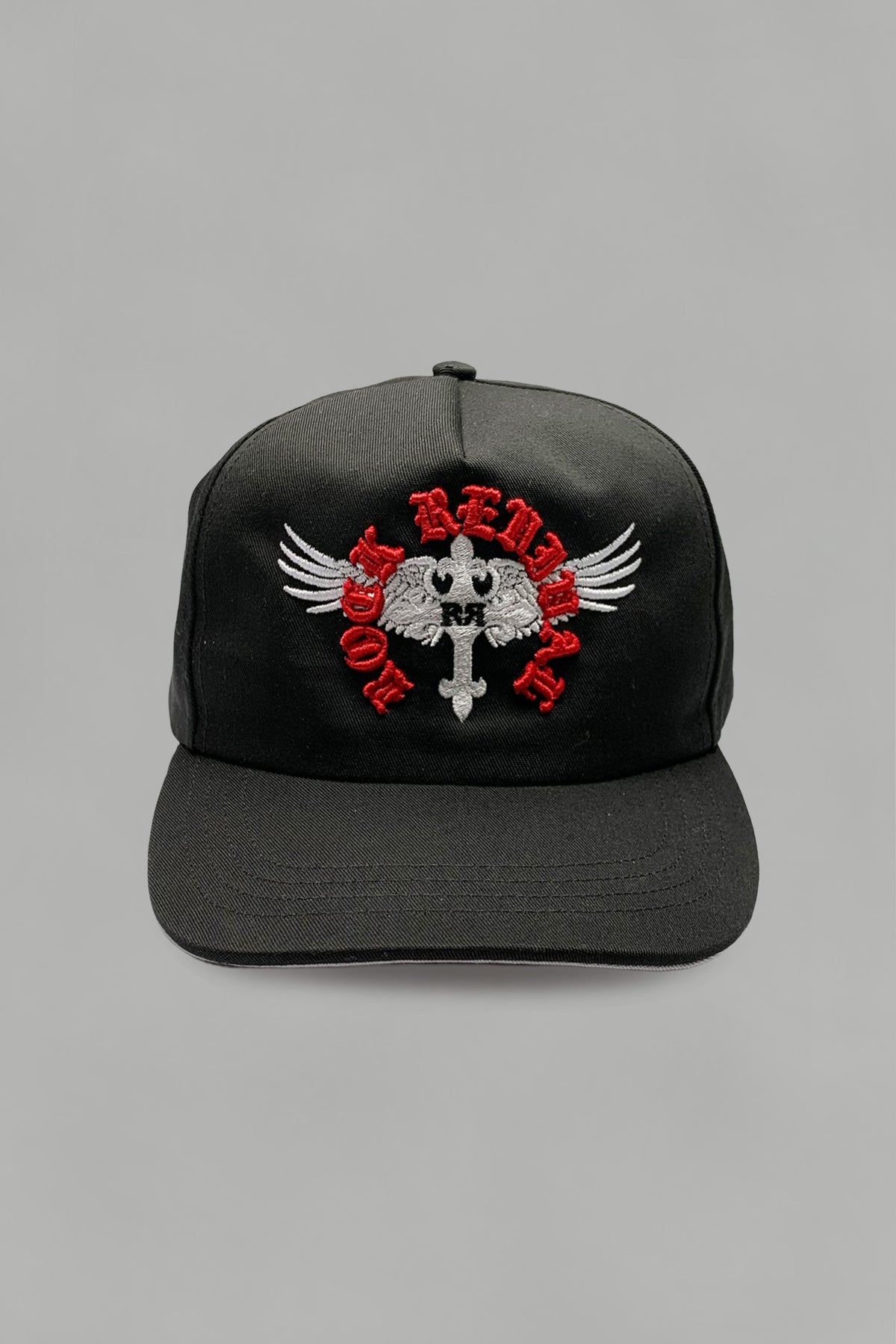 Rock Revival Winged Baroque Snapback Hat in Black