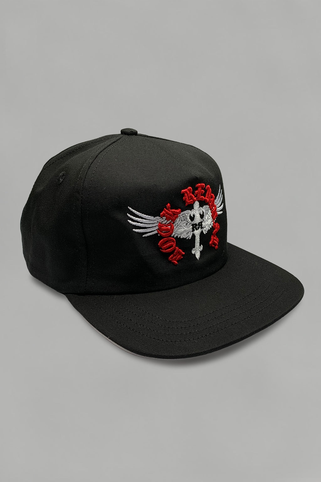 Rock Revival Winged Baroque Snapback Hat in Black