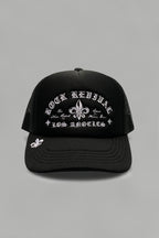 Rock Revival® Logo Snapback Trucker Hat in Black