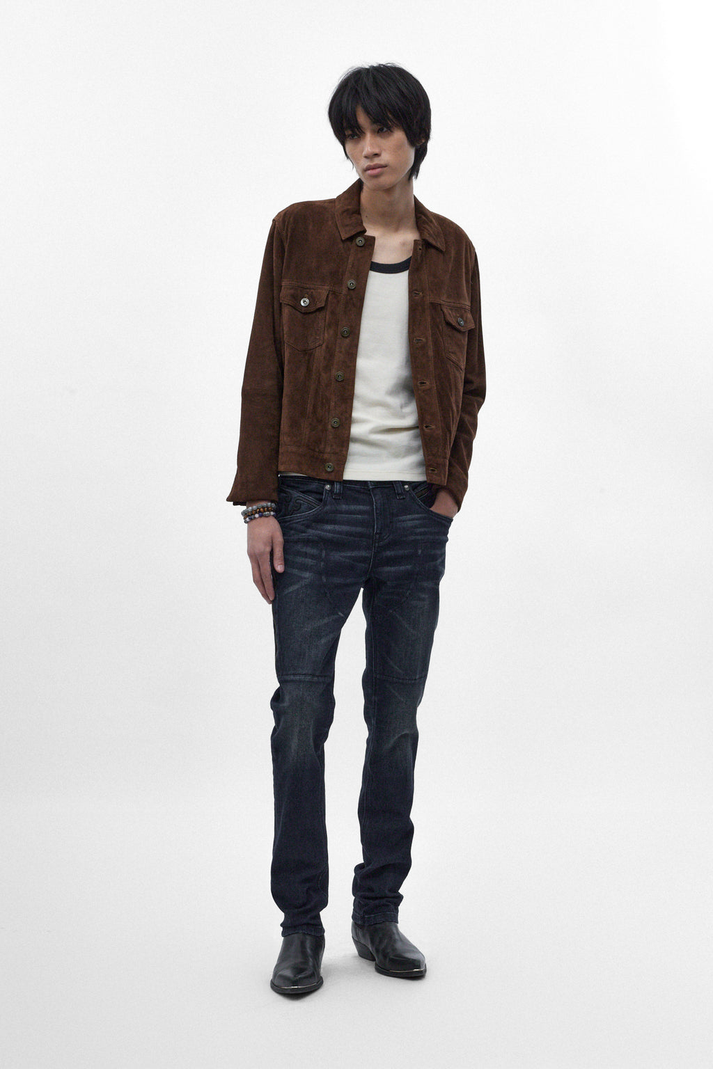Huey Slim Straight Jeans in Dark Blue - Rock Revival®