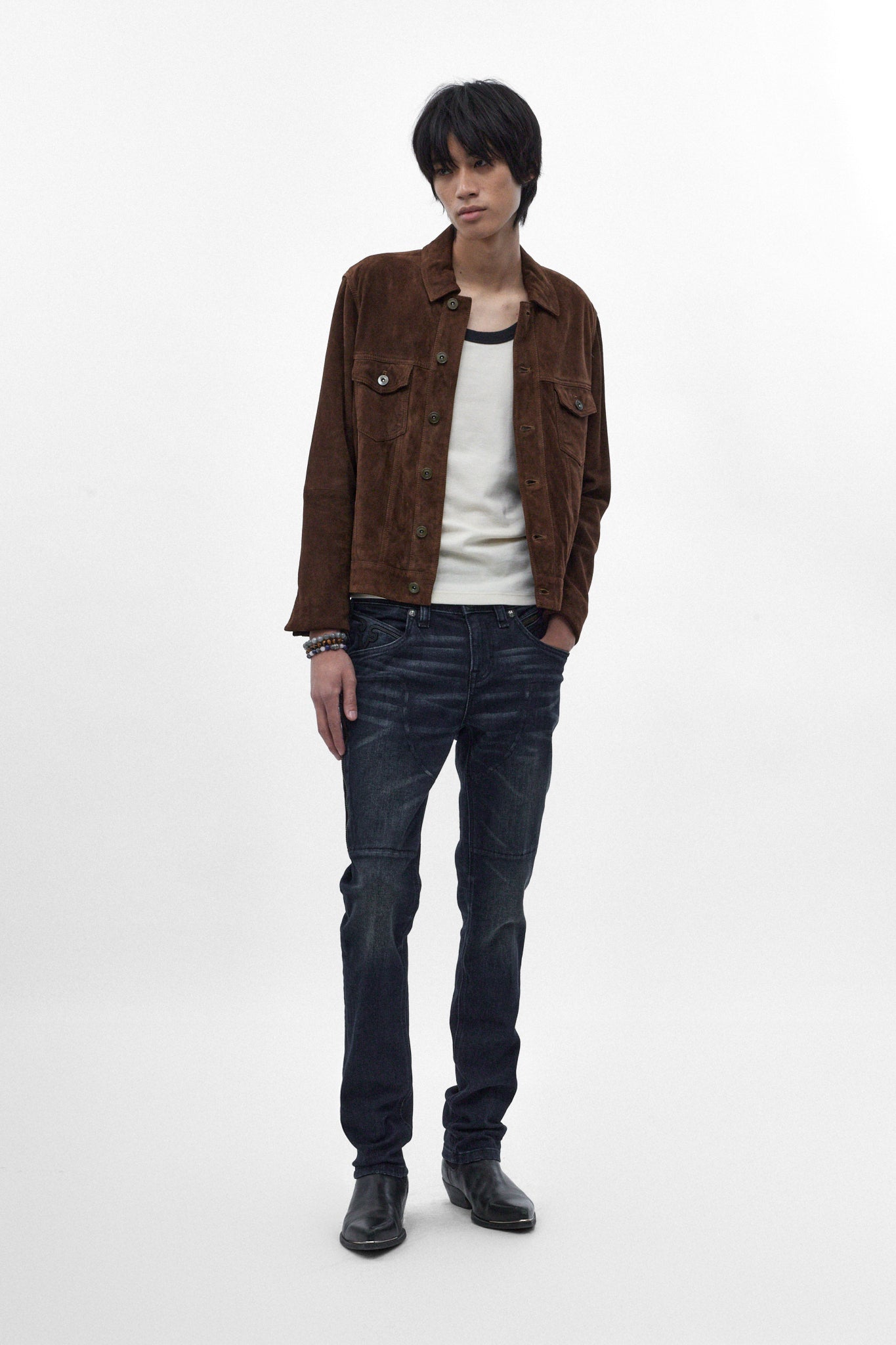 Huey Slim Straight Jeans in Dark Blue - Rock Revival®