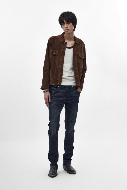 Huey Slim Straight Jeans in Dark Blue - Rock Revival®