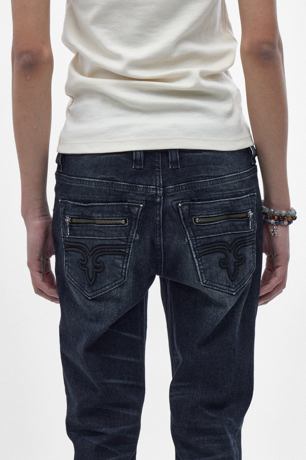 Huey Slim Straight Jeans in Dark Blue - Rock Revival®