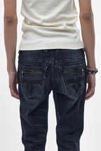 Huey Slim Straight Jeans in Dark Blue - Rock Revival®