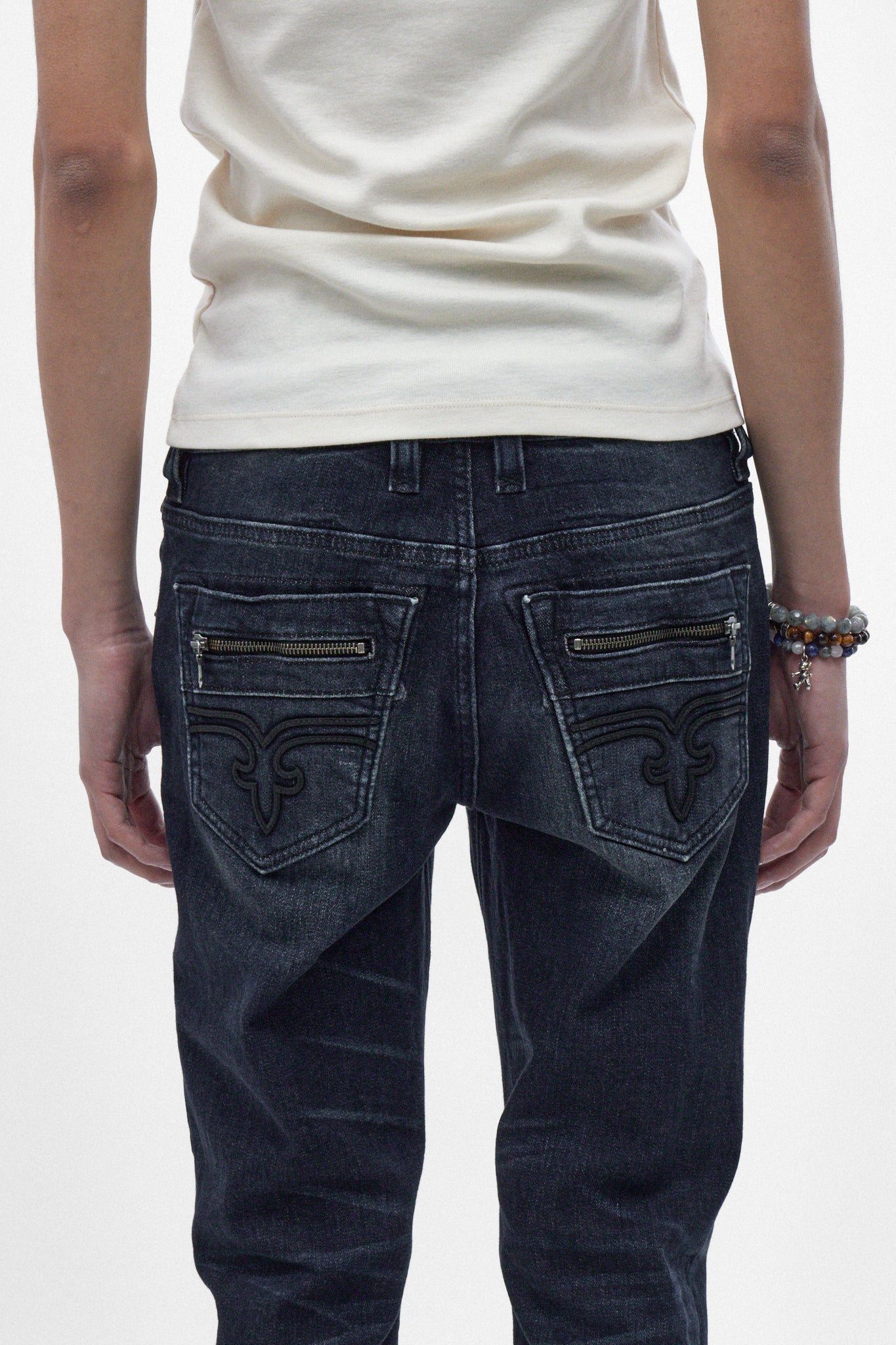 Huey Slim Straight Jeans in Dark Blue - Rock Revival®
