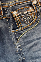 Adan Baggy 3 Jeans in Medium Wash - Rock Revival®
