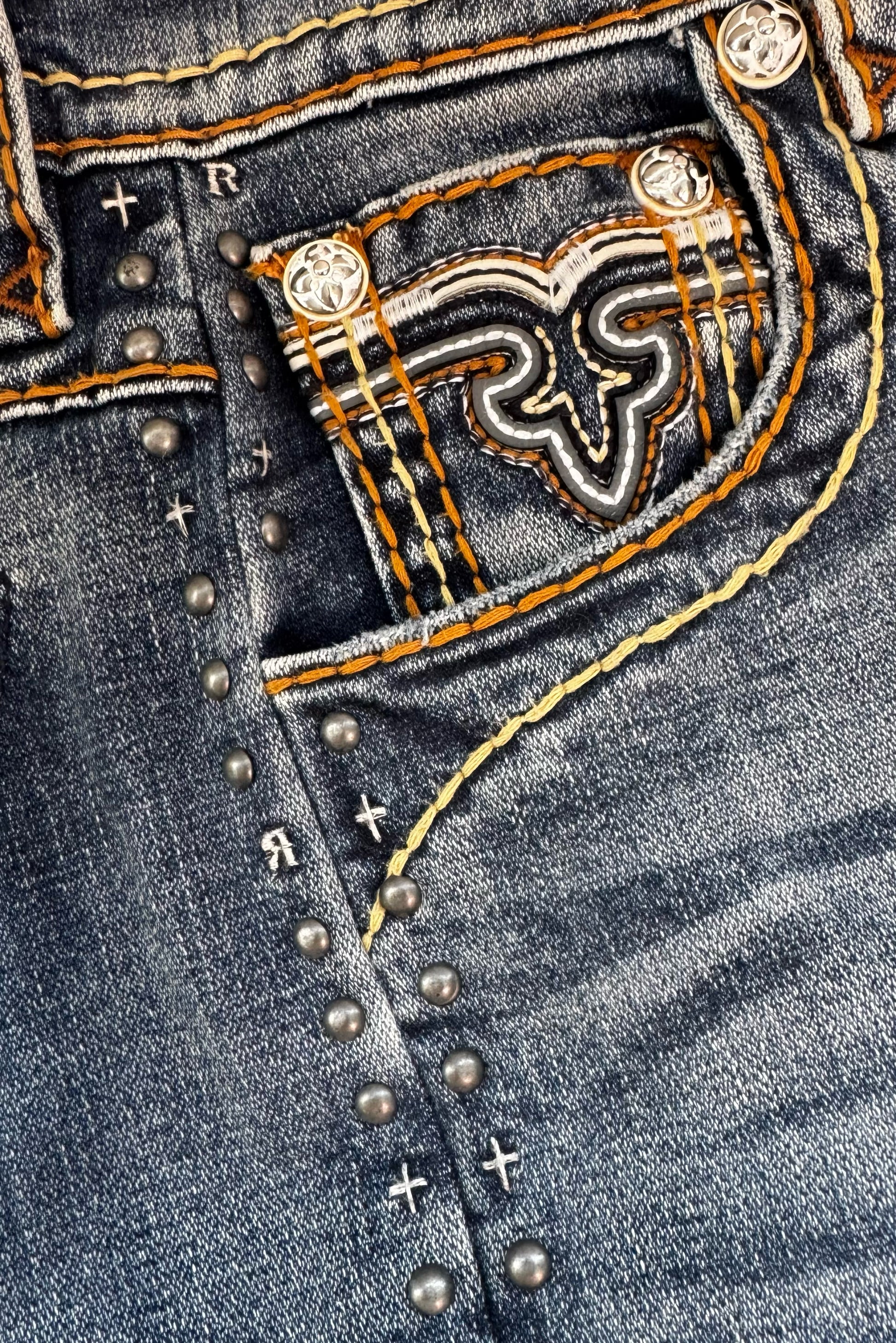 Adan Baggy 3 Jeans in Medium Wash - Rock Revival®