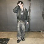 Colossus jeans, By Jaded London in Black Coating (M)