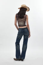 Isa Low-Rise Baggy Jeans in Medium Blue - Rock Revival®