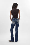 Issy (B200L) Mid-Rise Bootcut Jeans in Dark Blue (5/30/26-DESC) - Rock Revival®