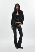 Elaina Low-Rise Bootcut in Black Wash - Rock Revival®