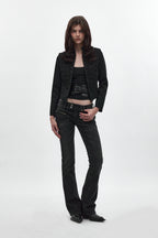 Elaina Low-Rise Bootcut in Black Wash - Rock Revival®