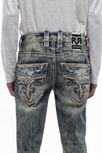 Jericho Straight Jeans in Acid Blue