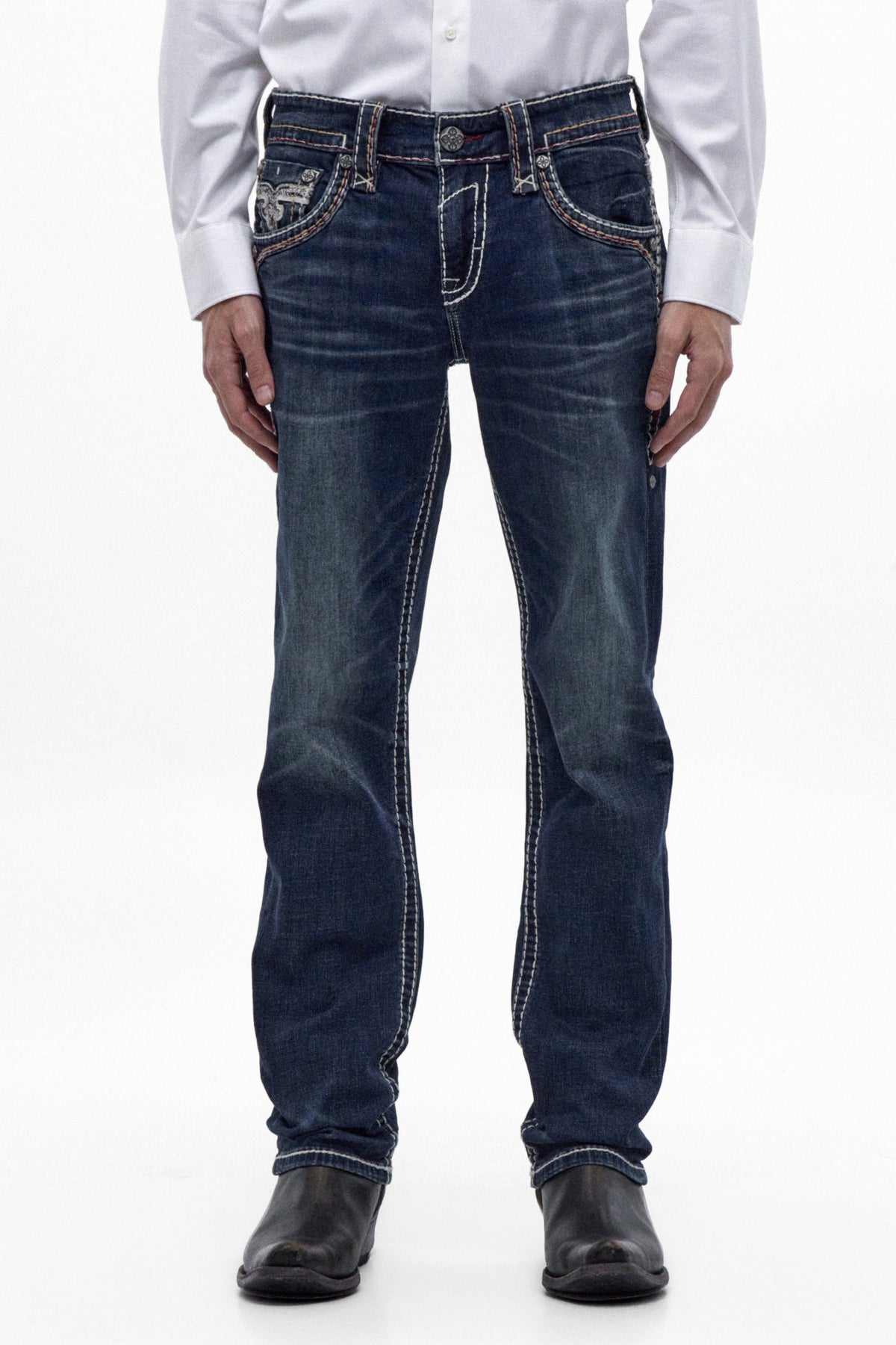 Jett Straight Jeans in Vintage Blue
