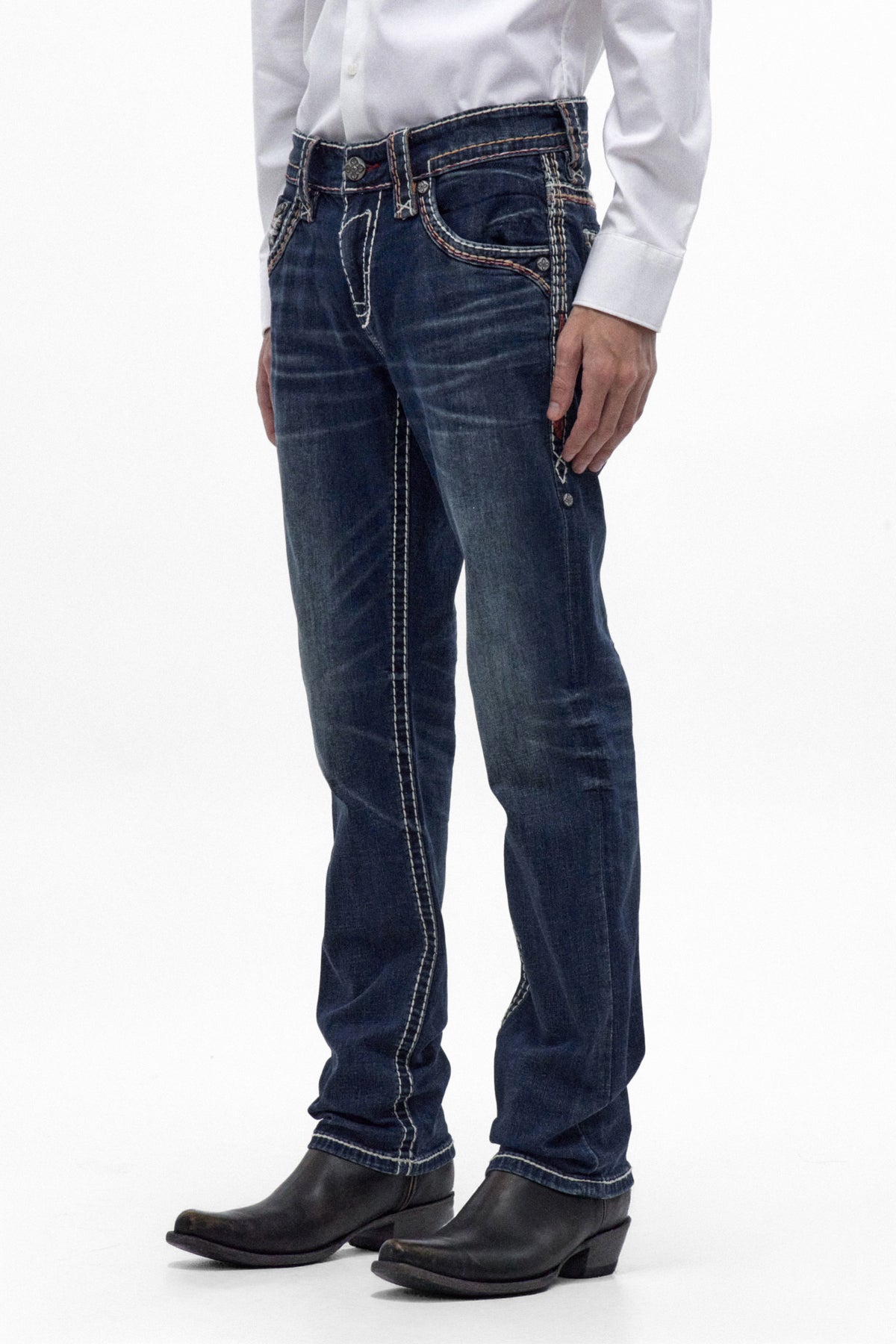Jett Straight Jeans in Vintage Blue