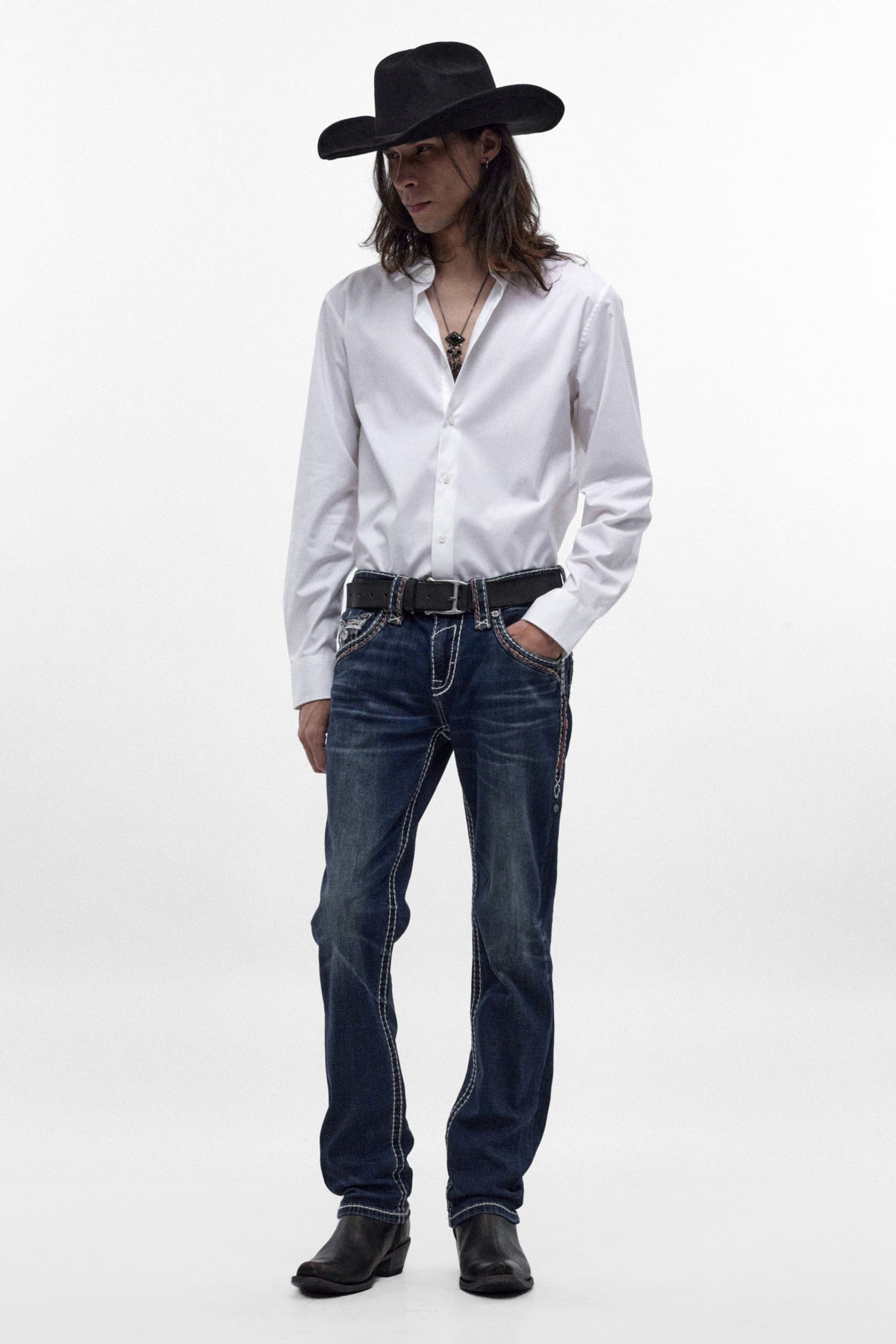 Jett Straight Jeans in Vintage Blue