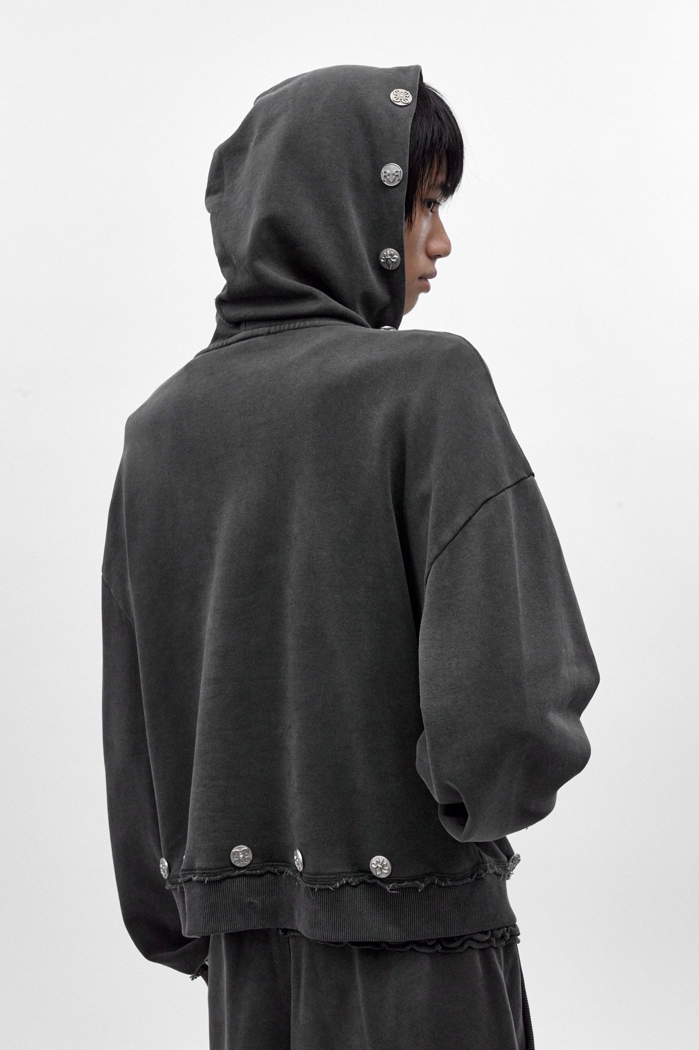 (JMH6646) Rock Revival by Jaded London Zip-up Hoodie in Dark Grey (JLxRCRV) (M) - Rock Revival®