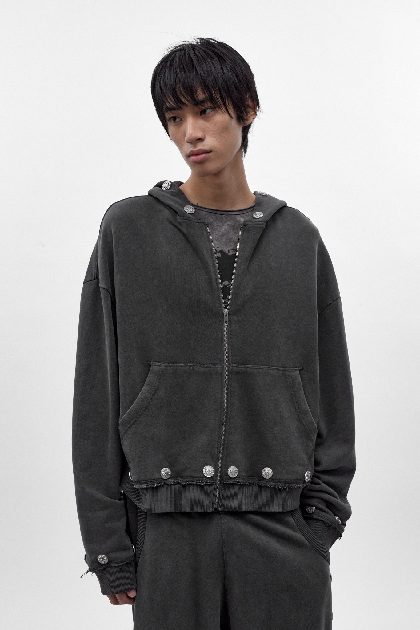 Rock Revival x Jaded London Napoleon Hoodie | Dark Grey | Rock