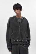 (JMH6646) Rock Revival by Jaded London Zip-up Hoodie in Dark Grey (JLxRCRV) (M) - Rock Revival®
