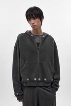 (JMH6646) Rock Revival by Jaded London Zip-up Hoodie in Dark Grey (JLxRCRV) (M) - Rock Revival®