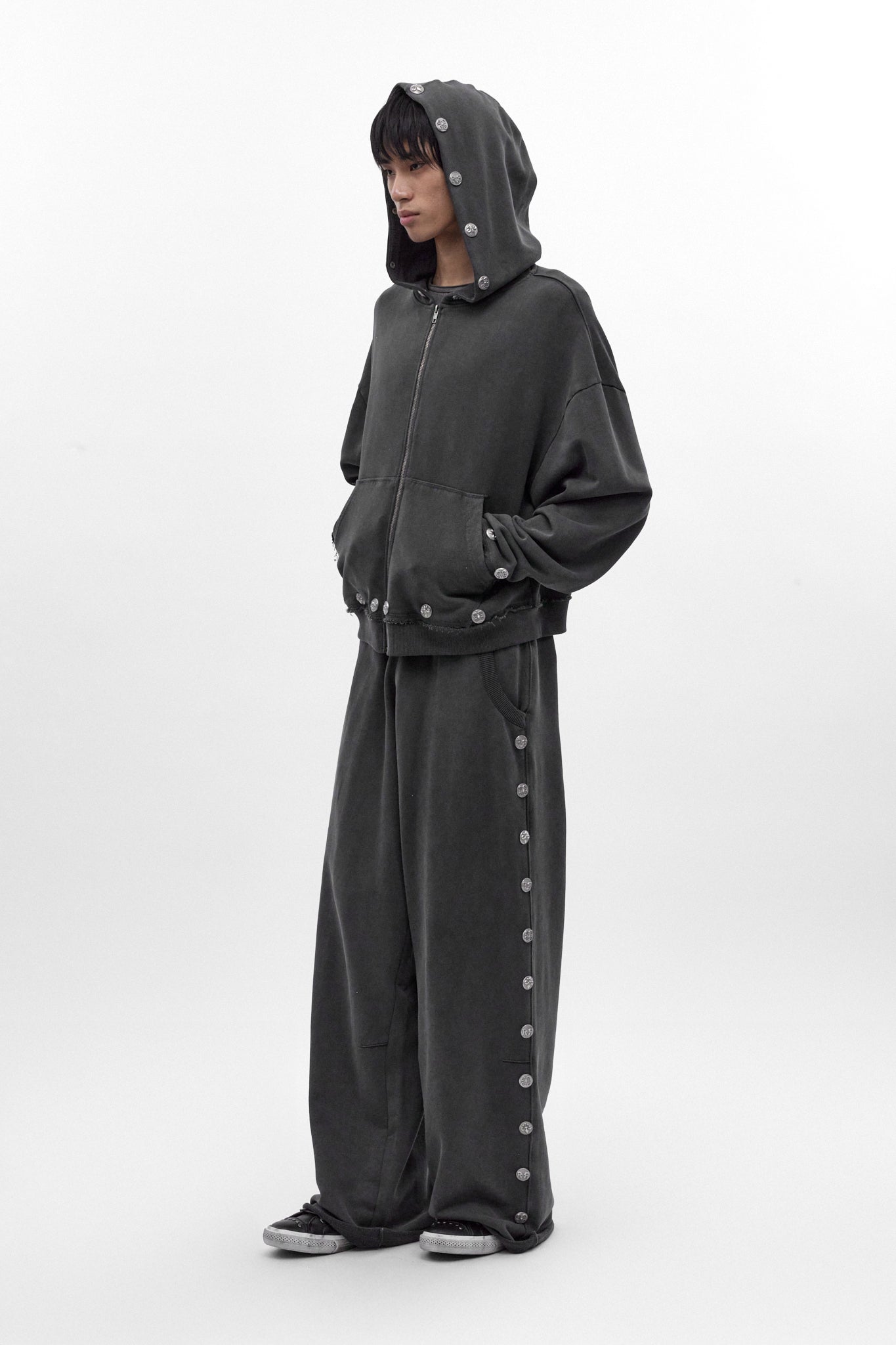 Rock Revival x Jaded London Napoleon Hoodie | Dark Grey | Rock