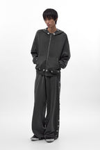 (JMH6646) Rock Revival by Jaded London Zip-up Hoodie in Dark Grey (JLxRCRV) (M) - Rock Revival®