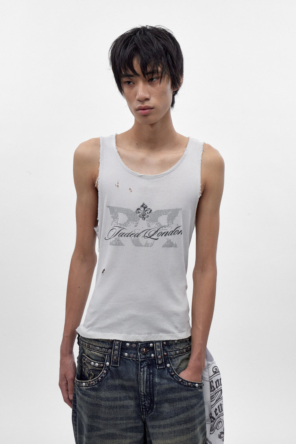 (JMT6540M) Rock Revival by Jaded London Rhinestone Top (JLxRCRV) (M) - Rock Revival®