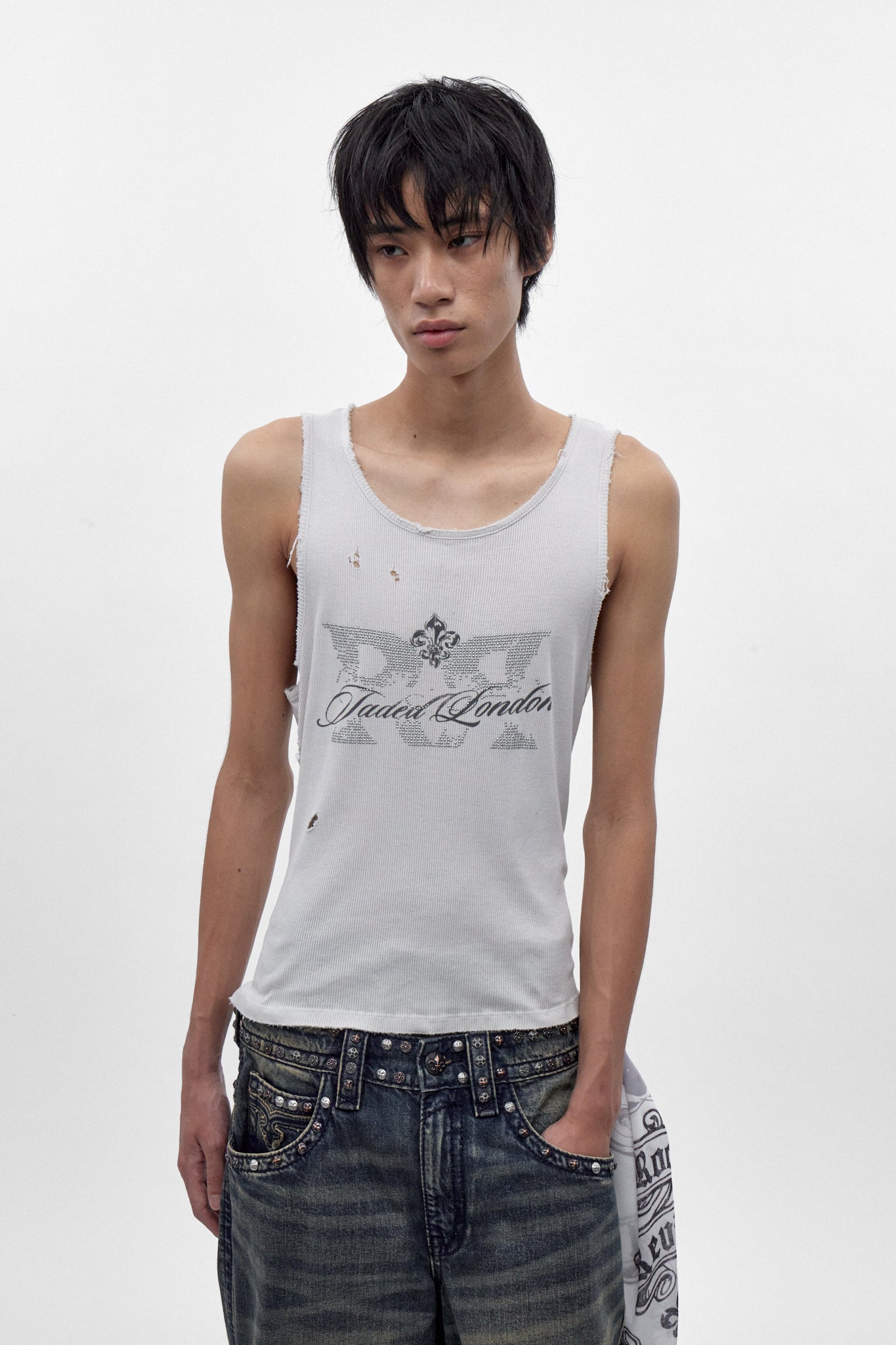 (JMT6540M) Rock Revival by Jaded London Rhinestone Top (JLxRCRV) (M) - Rock Revival®
