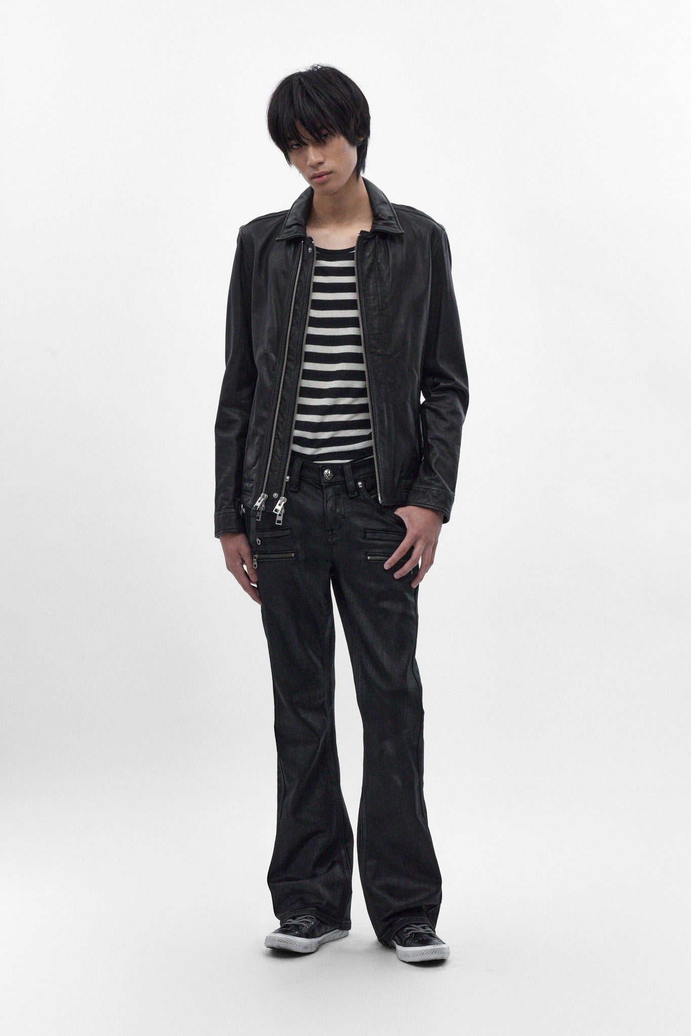 Jon Slim Flare Jeans in Black Coating - Rock Revival®