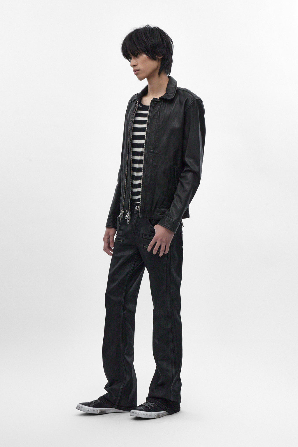 Jon Slim Flare Jeans in Black Coating - Rock Revival®